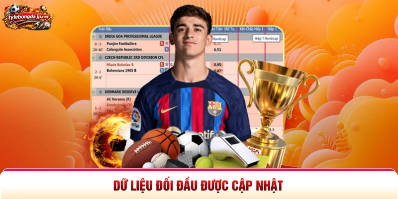 Dữ liệu đối đầu được cập nhật