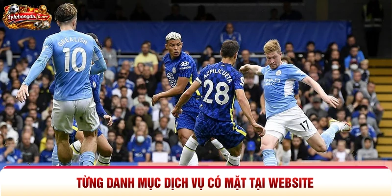 Từng danh mục dịch vụ có mặt tại website