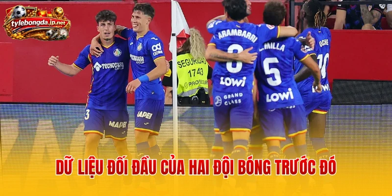 Dữ liệu đối đầu của hai đội bóng trước đó